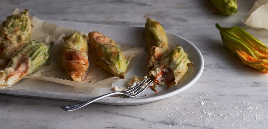 Stuffed Squash Blossoms Hero A