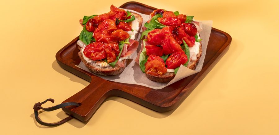 volpi recipes prosciutto arugula tartine