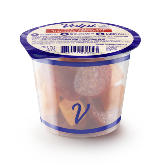 01 Volpi Snack Cup 3qtr Ched Pepperoni