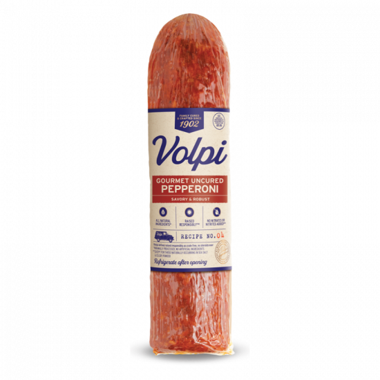 Gourmet Uncured Pepperoni Savory Robust Volpi Foods