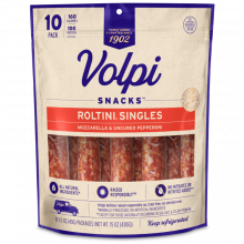 Roltini Singles Mozzarella Uncured Pepperoni Volpi Snacks Volpi Foods