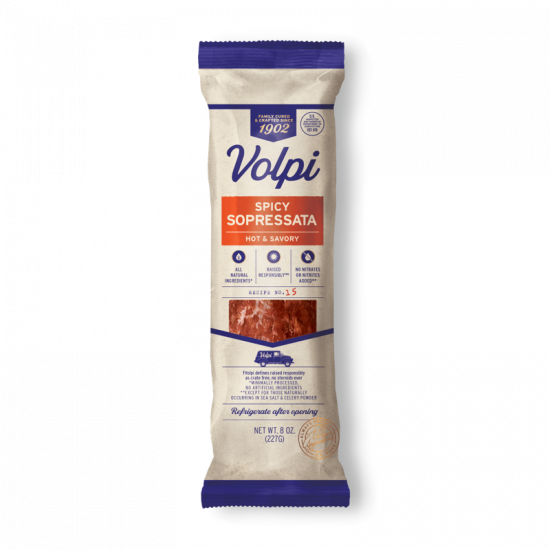 Spicy Sopressata Salame Chubs Hot Savory Volpi Foods 1