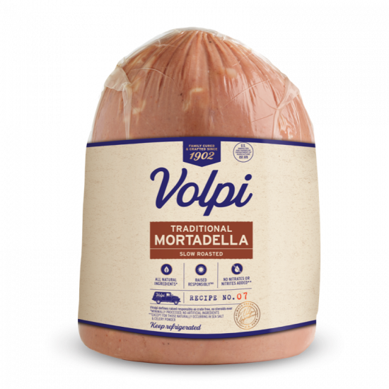 Traditional Mortadella Slow Roasted Volpi Foods 1